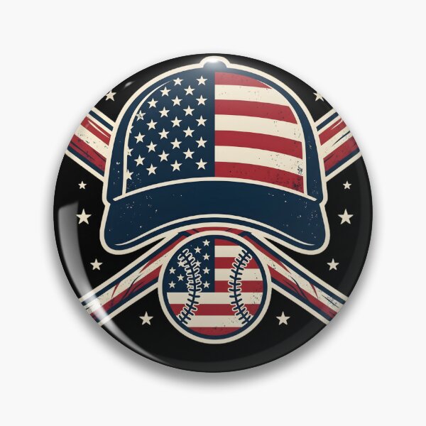 Item preview, Baseball American Flag Lax Cap & Bat Sports 4th of July designed and sold by THREE LITTLE BEANS.