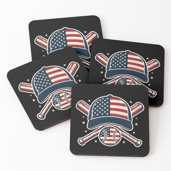 Item preview, Baseball American Flag Lax Cap & Bat Sports 4th of July designed and sold by THREE LITTLE BEANS.