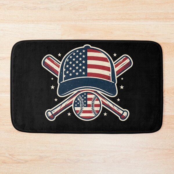 Item preview, Baseball American Flag Lax Cap & Bat Sports 4th of July designed and sold by THREE LITTLE BEANS.