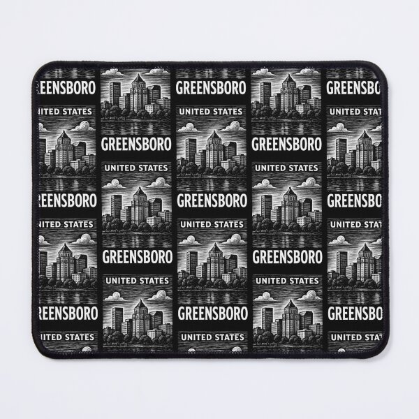 Item preview, Greensboro USA Linocut Style  designed and sold by Thistle-TShop.