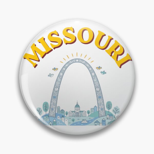 Item preview, Missouri St. Louis Gateway Arch - Vintage Folk Art Skyline designed and sold by PeerMstudio.