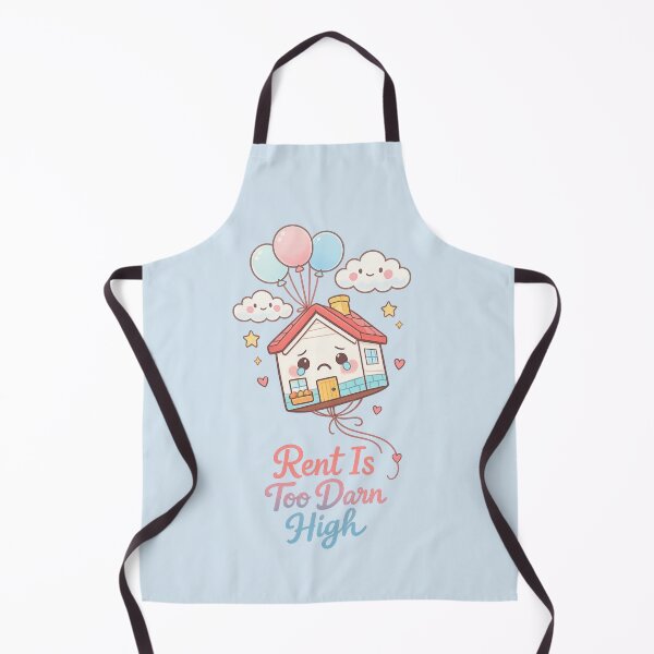 Item preview, Cute Floating House Balloon - Rent Is Too Darn High Kawaii Illustration | Cozy Pastel Aesthetic designed and sold by PopCulturePixel.