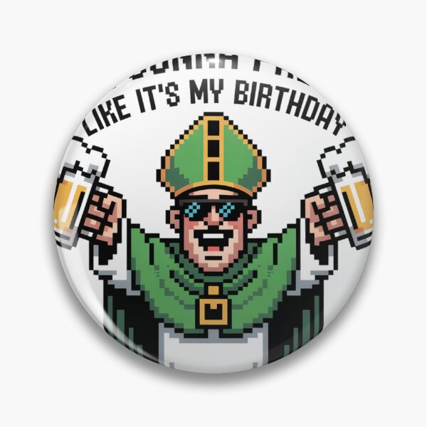 Item preview, Retro Pixel Saint Patrick Beer Toast designed and sold by Bloomkept.