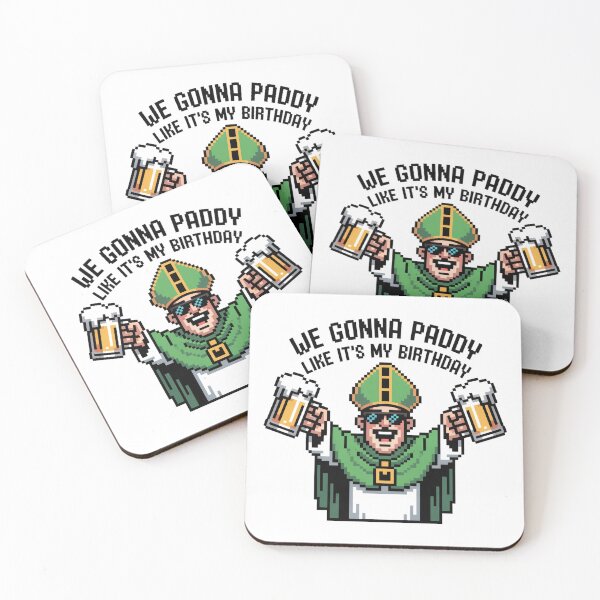 Item preview, Retro Pixel Saint Patrick Beer Toast designed and sold by Bloomkept.
