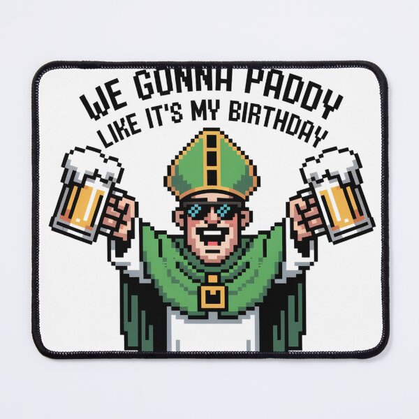 Item preview, Retro Pixel Saint Patrick Beer Toast designed and sold by Bloomkept.