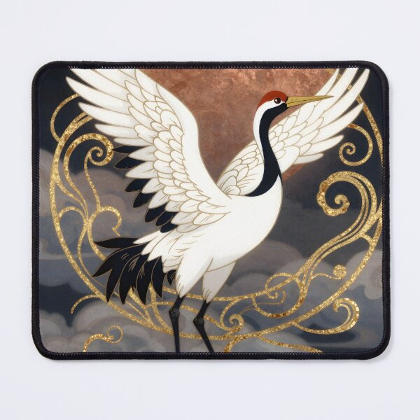 Item preview, Majestic Celestial Crane in Golden Art Nouveau designed and sold by NEOCHRONOS.