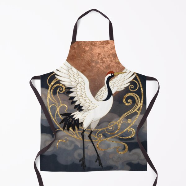 Item preview, Majestic Celestial Crane in Golden Art Nouveau designed and sold by NEOCHRONOS.