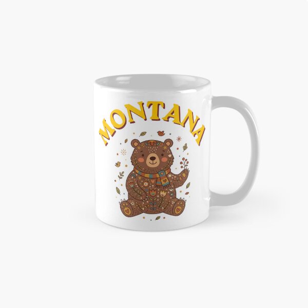 Item preview, Montana Folk Art Bear - Whimsical Vintage Wildlife Design designed and sold by PeerMstudio.