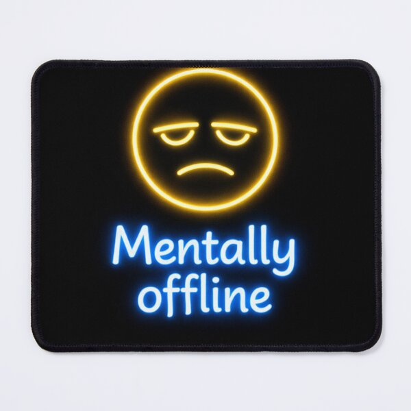 Item preview, Mental disconnection: minimalist neon design  designed and sold by Bittor18.