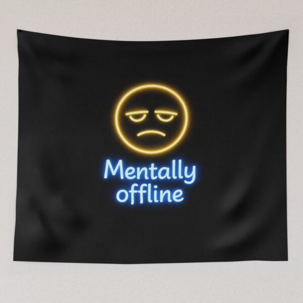 Item preview, Mental disconnection: minimalist neon design  designed and sold by Bittor18.