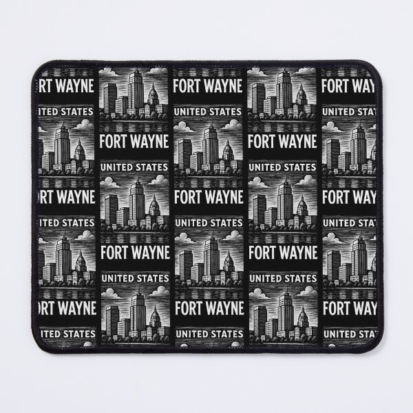 Item preview, Fort Wayne USA Linocut Style  designed and sold by Thistle-TShop.