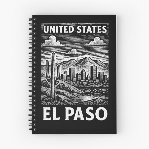 Item preview, El Paso USA Linocut Style  designed and sold by Thistle-TShop.