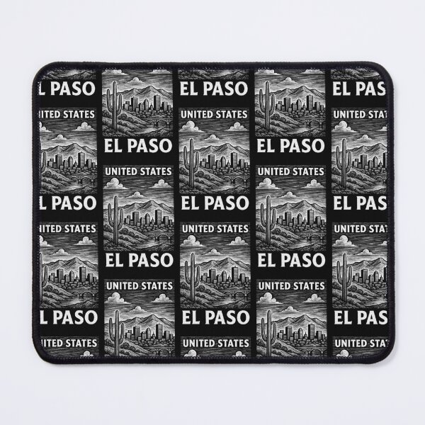 Item preview, El Paso USA Linocut Style designed and sold by Thistle-TShop.