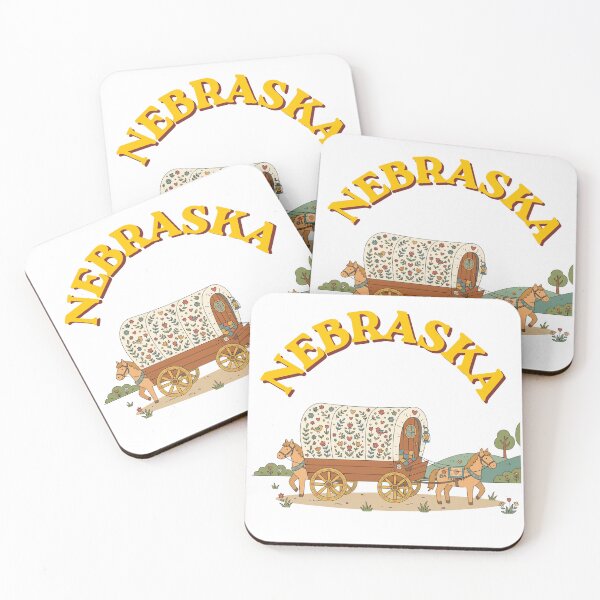 Item preview, Nebraska Pioneer Covered Wagon - Vintage Folk Art Design designed and sold by PeerMstudio.