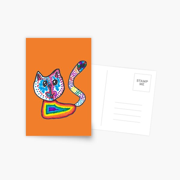 Item preview, Colorful Polka Dot Cat designed and sold by nimbfeja.
