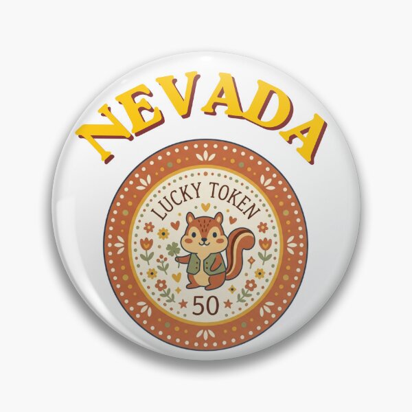 Item preview, Nevada Lucky Token - Vintage Folk Art Chipmunk Design designed and sold by PeerMstudio.