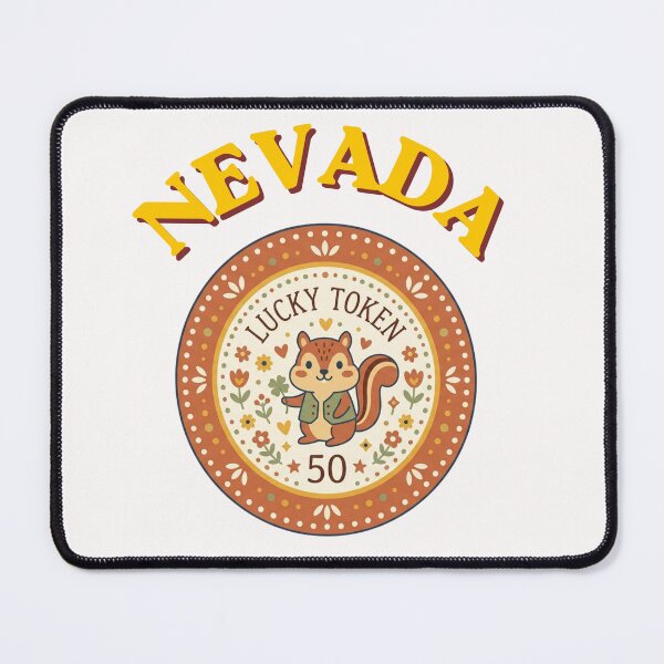 Item preview, Nevada Lucky Token - Vintage Folk Art Chipmunk Design designed and sold by PeerMstudio.