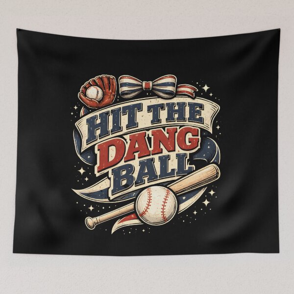Item preview, Hit The Dang Ball Basebal  designed and sold by THREE LITTLE BEANS.