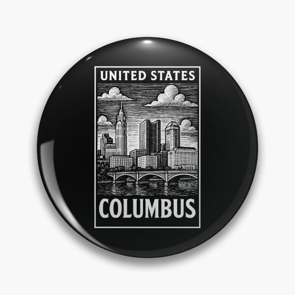 Item preview, Columbus USA Linocut Style  designed and sold by Thistle-TShop.