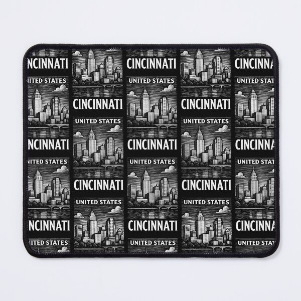 Item preview, Cincinnati USA Linocut Style  designed and sold by Thistle-TShop.