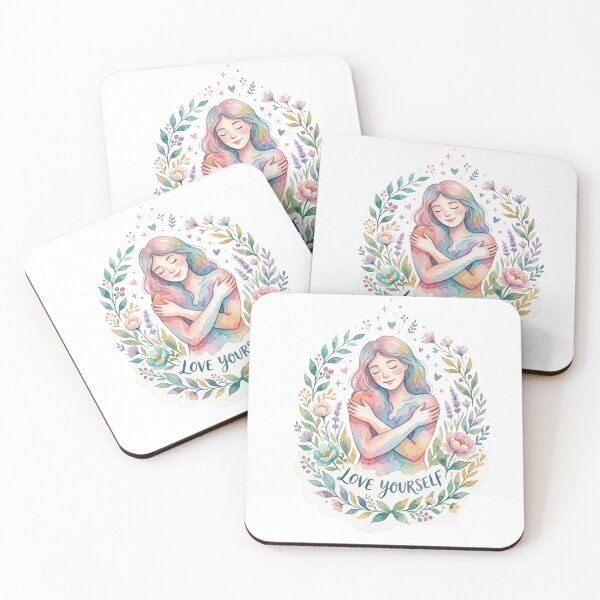 Item preview, Love Yourself Watercolor Illustration designed and sold by NaraGco.