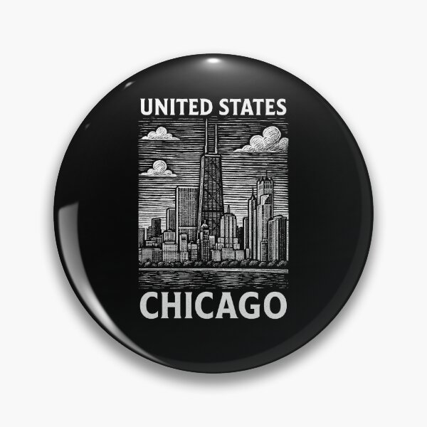 Item preview, Chicago USA Linocut Style  designed and sold by Thistle-TShop.