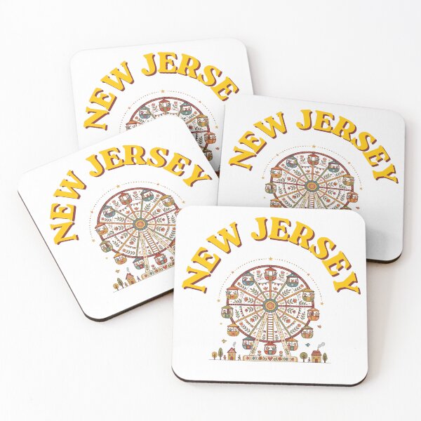 Item preview, New Jersey Boardwalk Ferris Wheel - Vintage Folk Art Design designed and sold by PeerMstudio.