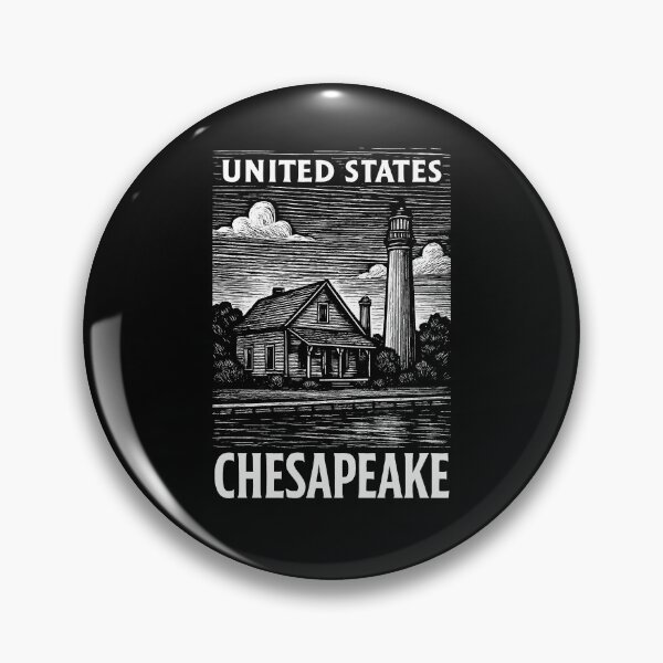Artikelvorschau, Chesapeake USA Linolschnitt-Stil entworfen und verkauft von Thistle-TShop.