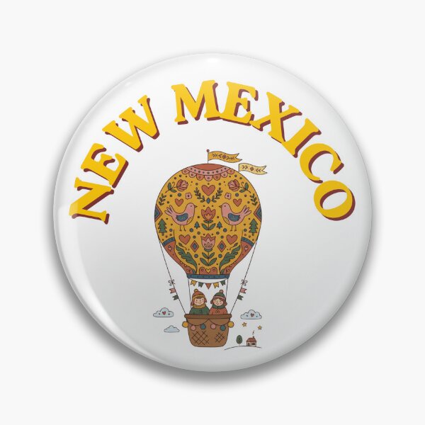 Item preview, New Mexico Hot Air Balloon - Vintage Folk Art Illustration designed and sold by PeerMstudio.