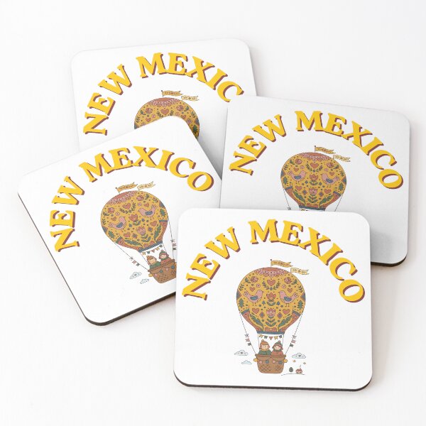 Item preview, New Mexico Hot Air Balloon - Vintage Folk Art Illustration designed and sold by PeerMstudio.