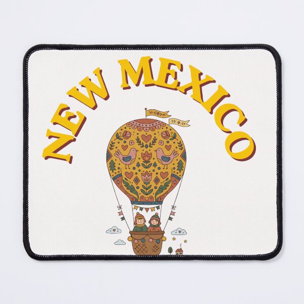 Item preview, New Mexico Hot Air Balloon - Vintage Folk Art Illustration designed and sold by PeerMstudio.