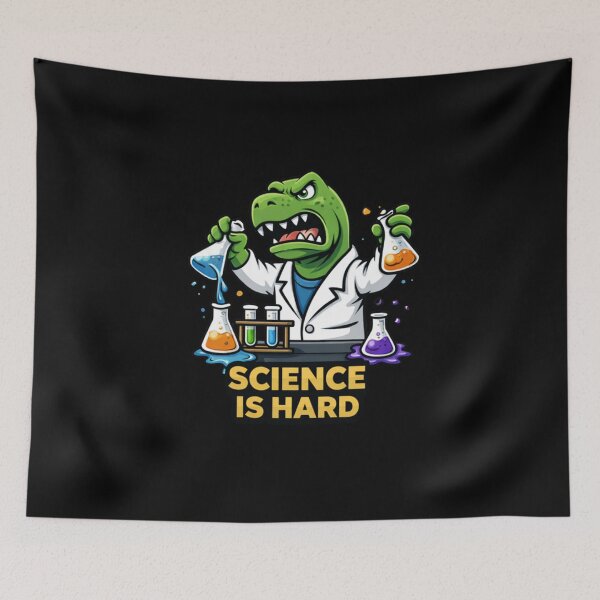 Item preview, Funny Dinosaur Scientist Shirt Science Is Hard Humor designed and sold by Motivora.