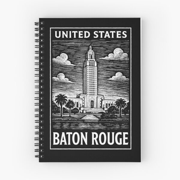 Item preview, Baton Rouge USA Linocut Style  designed and sold by Thistle-TShop.