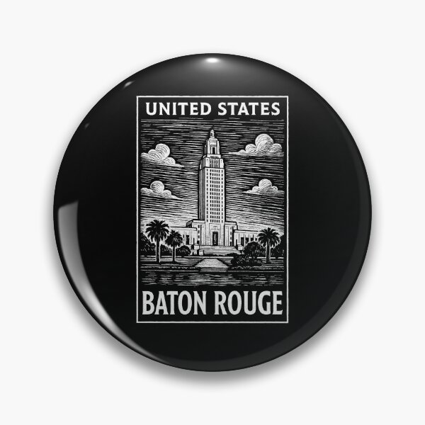 Item preview, Baton Rouge USA Linocut Style  designed and sold by Thistle-TShop.