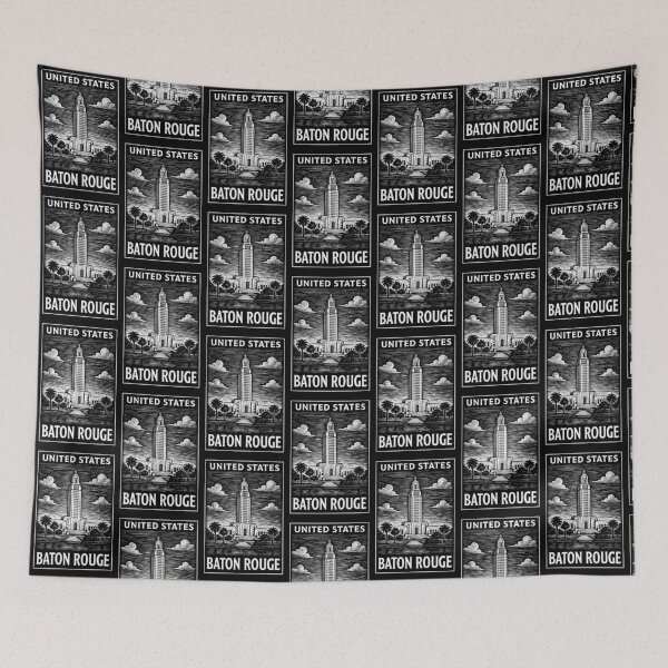 Item preview, Baton Rouge USA Linocut Style  designed and sold by Thistle-TShop.