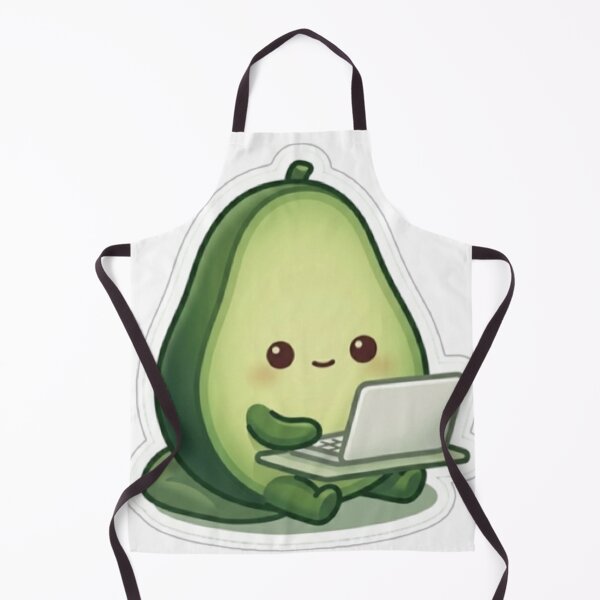 Item preview, Avocado Work Kawaii Sticker – Minimal Cute Productivity Aesthetic designed and sold by Dakochaaan.
