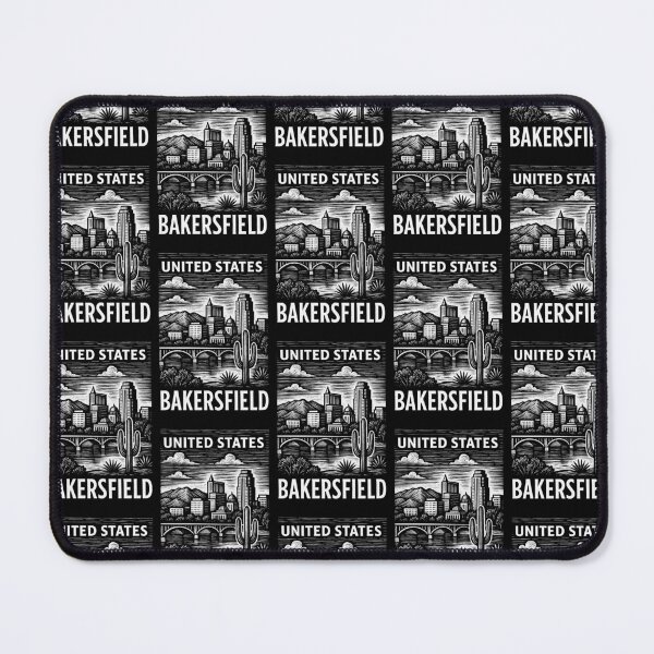 Item preview, Bakersfield USA Linocut Style  designed and sold by Thistle-TShop.
