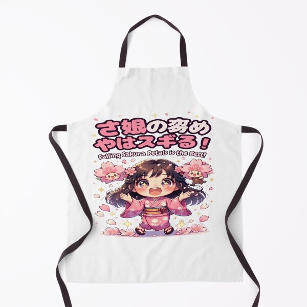 Item preview, Kawaii Sakura Girl Anime T-Shirt – Cute Japanese Cherry Blossom Kimono Design | Falling Sakura Petals Aesthetic Tee designed and sold by Sushikidsntod.