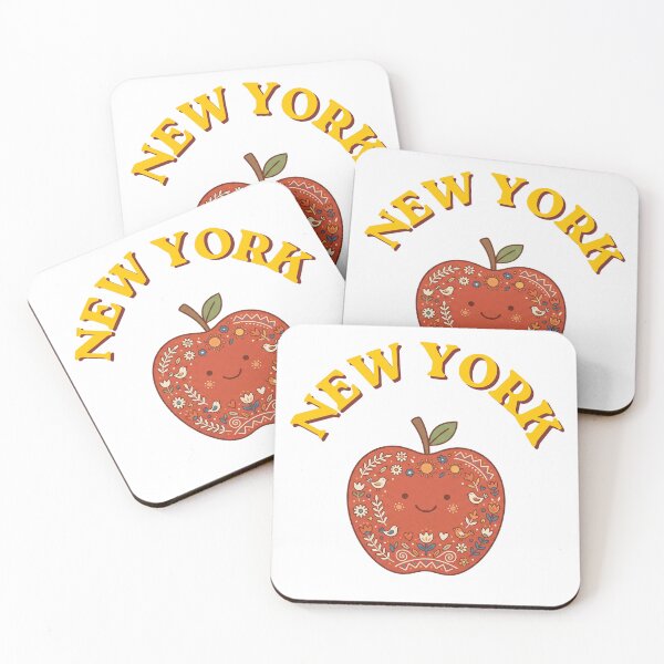 Item preview, New York Big Apple - Whimsical Folk Art Illustration designed and sold by PeerMstudio.