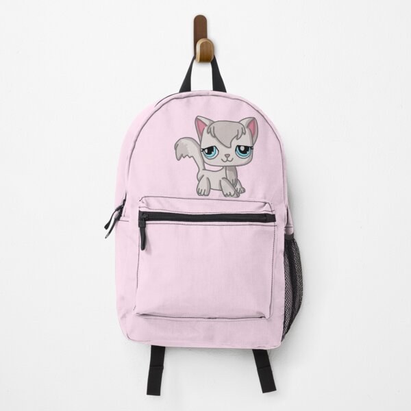 Item preview, littlest pet shop cartoon grey fluffy kitty designed and sold by trinketgal.