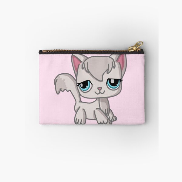 Item preview, littlest pet shop cartoon grey fluffy kitty designed and sold by trinketgal.