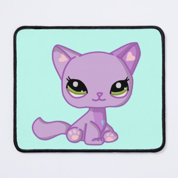 Item preview, littlest pet shop cartoon purple cat designed and sold by trinketgal.