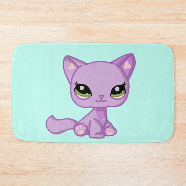 Item preview, littlest pet shop cartoon purple cat designed and sold by trinketgal.