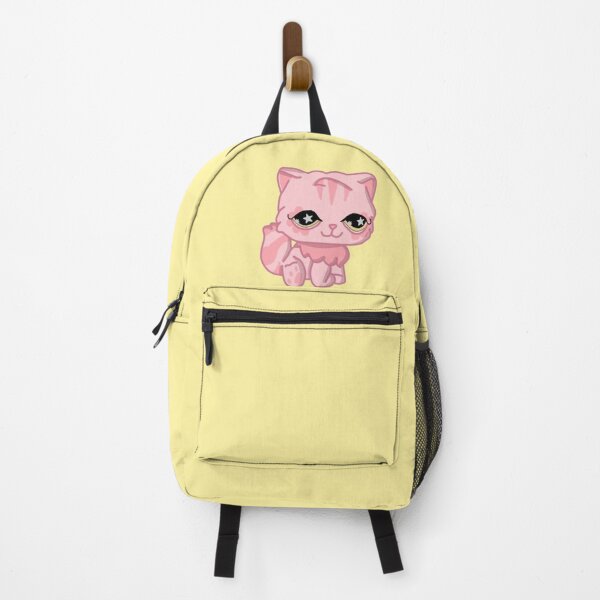 Item preview, littlest pet shop cartoon fluffy pink kitty designed and sold by trinketgal.