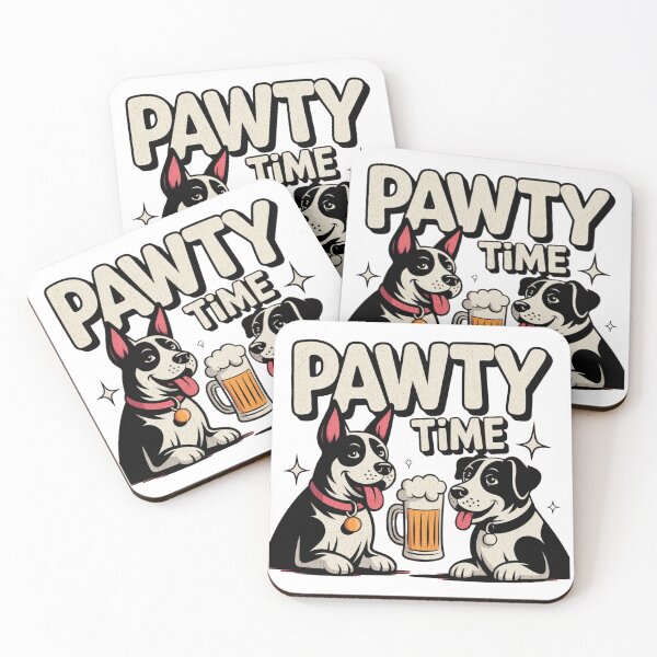 Item preview, Pawty Time Funny Dog Beer T-Shirt | Cute Drinking Dogs Party Design designed and sold by Negisandeep studio.