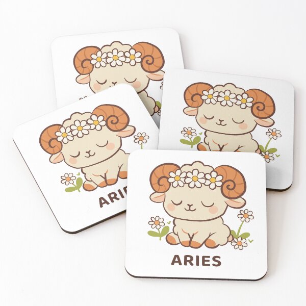 Item preview, Cute Aries Zodiac Ram Illustration designed and sold by MJ ART.