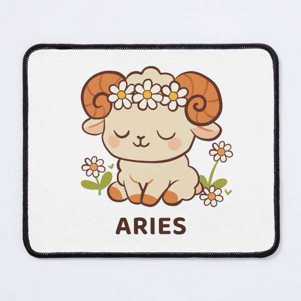 Item preview, Cute Aries Zodiac Ram Illustration designed and sold by MJ ART.