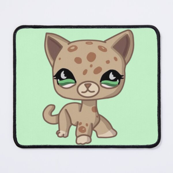 Item preview, littlest pet shop cartoon tan spotted kitty designed and sold by trinketgal.