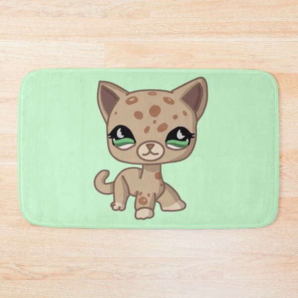 Item preview, littlest pet shop cartoon tan spotted kitty designed and sold by trinketgal.