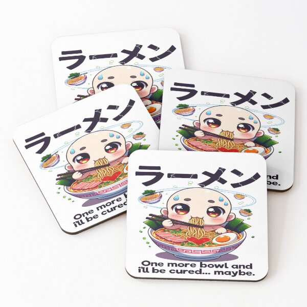 Item preview, Funny Ramen Lover T-Shirt – Cute Kawaii Baby Eating Noodles, “One More Bowl” Japanese Anime Food Graphic Tee designed and sold by Sushikidsntod.